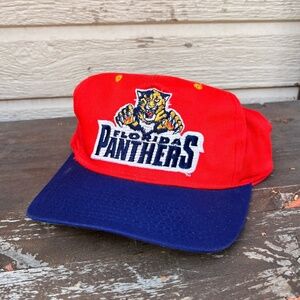 Vintage Florida Panthers NHL script hat C COMPETITOR Trucker hat snapback offici